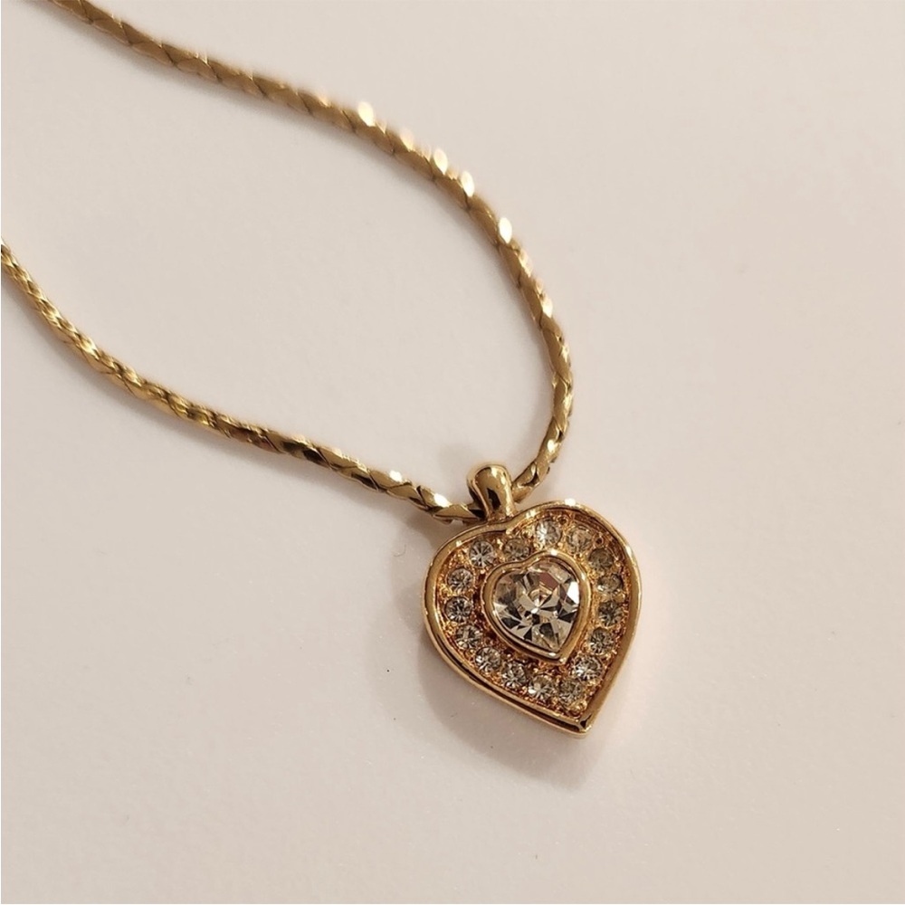 Dior Rare Vintage Heart Necklace - Includes Necklace Placer And Dust Bag